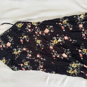 Topshop Black and Pink Floral Dress